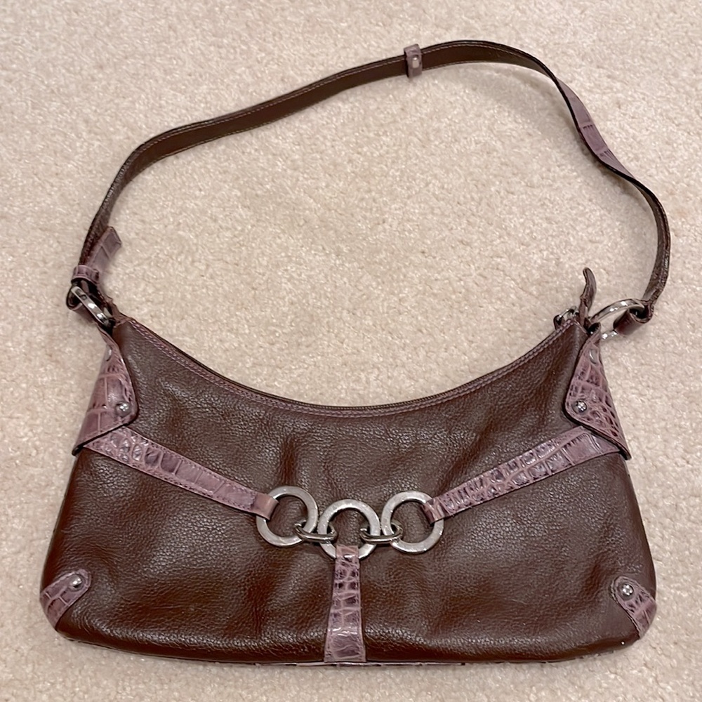 Isanti Genuine Leather Dark Purple Purse
